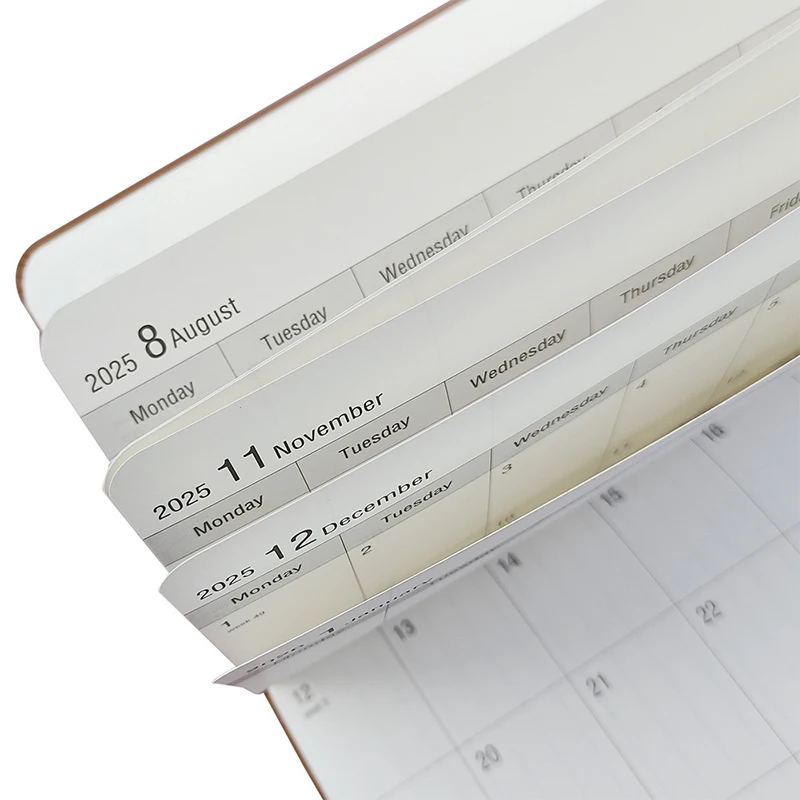 Leather Agenda Monthly Planner Notebook Portable A6 Diary Notepad Journal Office Accessories Mini Pocket Notepad schedule notebook notebook diary journal notebook diary small notebook undated notepad hardcover notebook