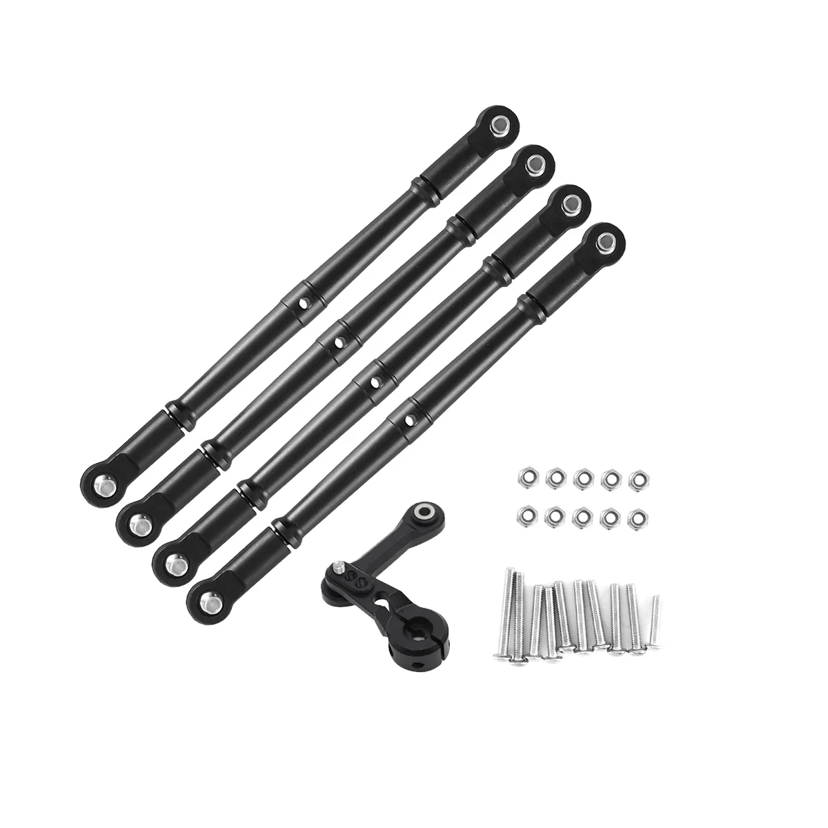 MetalFrontandRearLinkRodTieRodwith25TServoArmSteeringLink