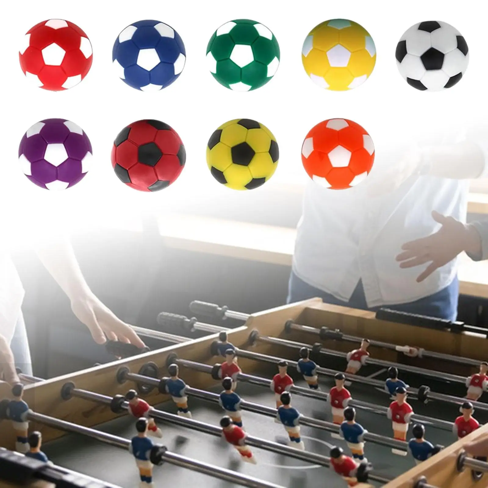 

9 Pieces Foosball Balls 1.42" for Kids Adults Table Soccer Balls for Match Toy Party Games Table Football Machine Finger Sport