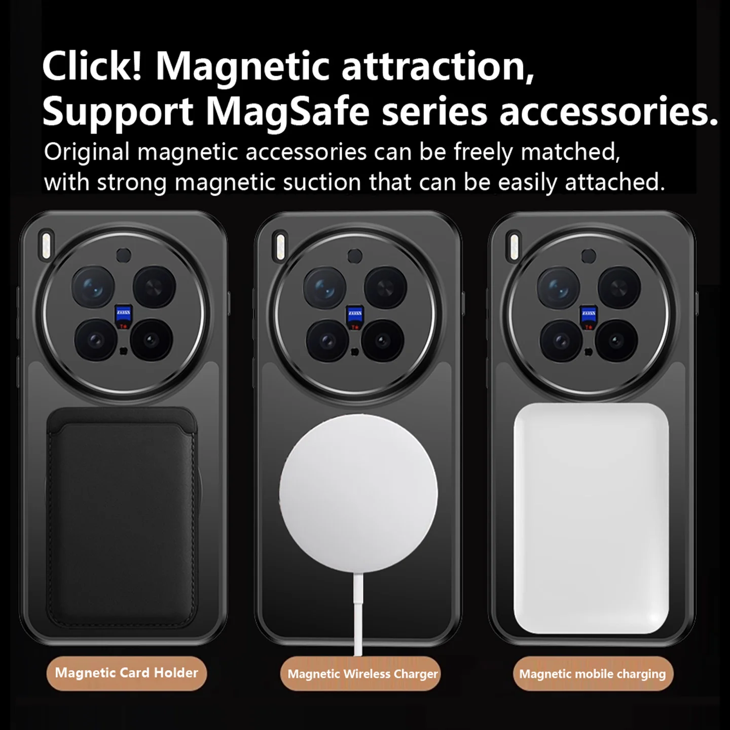 360-Degree Rotation Bracket Matte Frosted Phone Case - Magnetic Shockproof Armor Back Cover