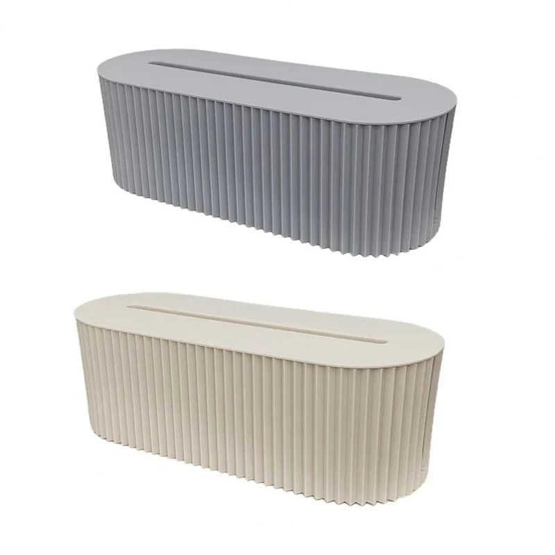 Cable Storage Box Lid For Office High Capacity Cord Organizer Space Saving Desktop Socket Cable Management Box 1pc