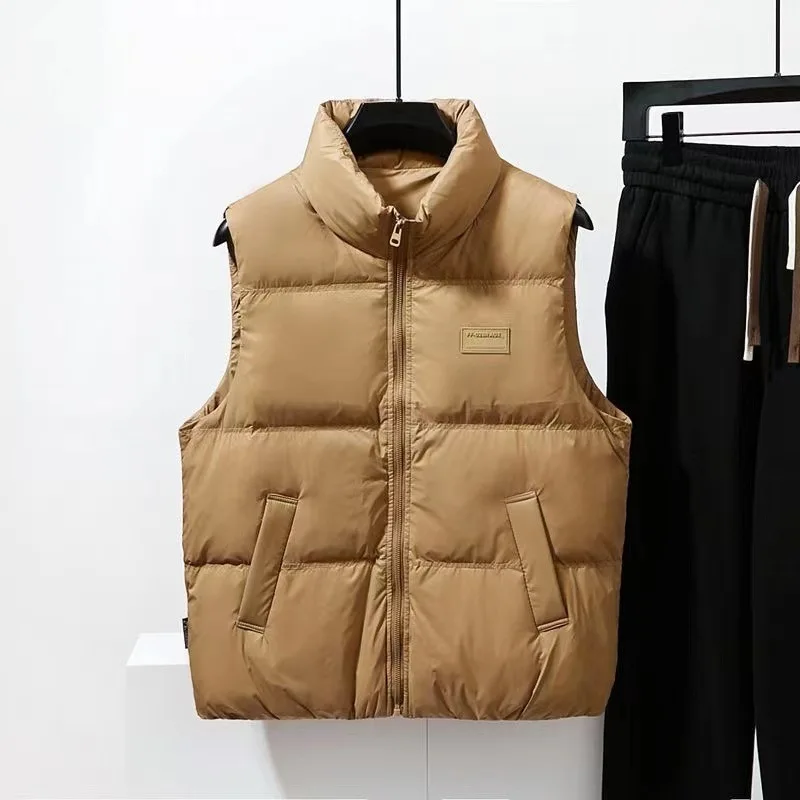 New Thickened Warm Men's Down Vest Male Windproof High Quality Autumn Winter Outdoor Sleeveless Waistcoat Down Vest Coats