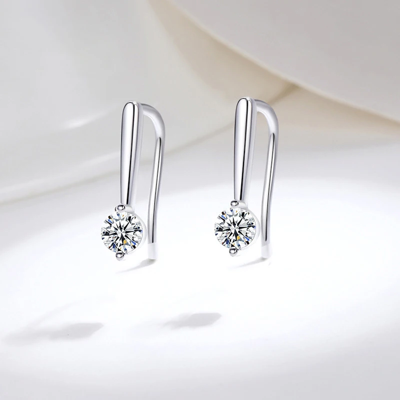 

BOEYCJR S925 Elegant design 0.3/0.5ct D Color Moissanite VVS Fine Jewelry Diamond Drop Earrings For Women