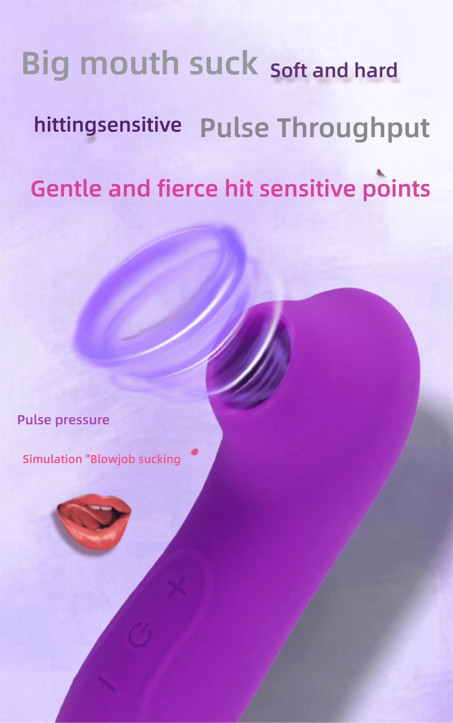 Clitoris Sucker Vibrator for Women Nipple & Vacuum Oral Stimulator Clitoral Massager Sex Toys for Couples Suction Vibrator