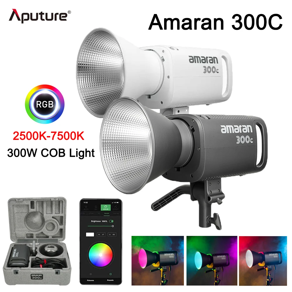 Amaran 300C Luce LED RGBWW 300W - Per Video E Foto, Controllo Bluetooth, Attacco Bowens - Foto 5