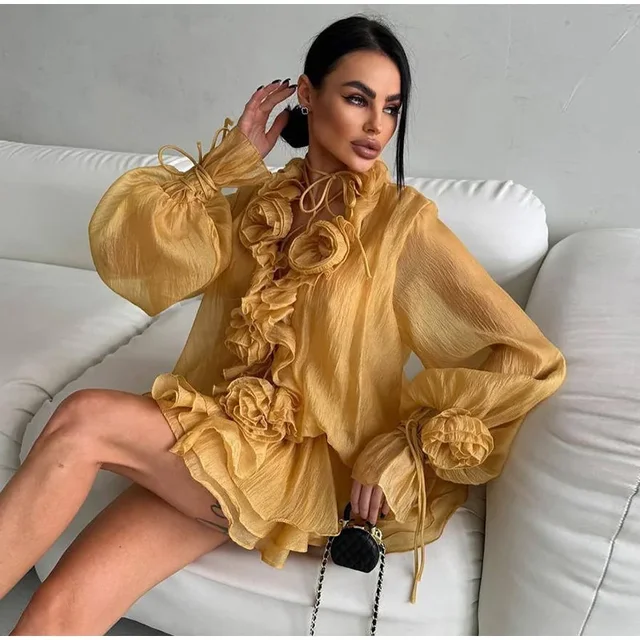 2PIECES FLOWER LAYERED DRESS Ameri（アメリ）の「2PIECES FLOWER