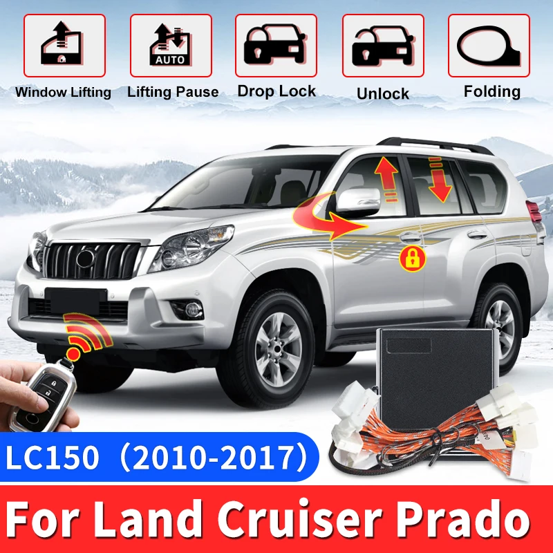 

Automatic Closed Window + Lock Door + Rearview Mirror Folding OBD Module for Toyota Land Cruiser 150 LC150 2010-2017 Accessories