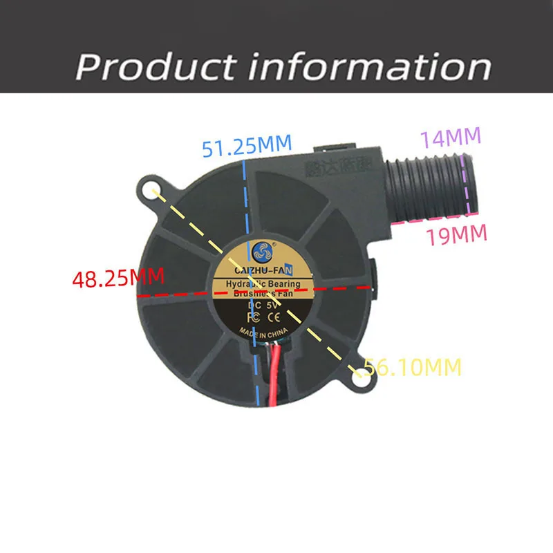 DC 12V 2Pin 5015 Blower Dual hydraulic Bearing Brushless Cooling Turbine 50x50x15mm Cooler Fan for 3D Printer J17