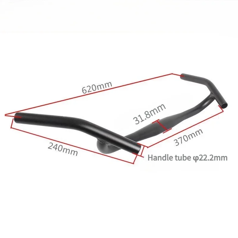 700c Road Bike Melon Bike Conversion Handlebar Aluminum Alloy Gravel Road Handlebar Drop Bar Bicycle Accessories with Stem