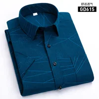 Short Sleeve Shirts For Men Summer Daily Use Fashion Print Youth Clothing Polyester Casual Business Shirts Luxury Brand Korean 1