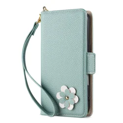 Elegant 3D Floral Leather Phone Wallet Case with Card Slot and Flip Cover - iPhone 15 Plus (Blue)