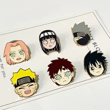 

Anime Naruto Brooches Metal Cartoon Lapel Pin Collecting Cute Badges Backpack Collar Fashion Jewelry Friends Children Kids Gifts