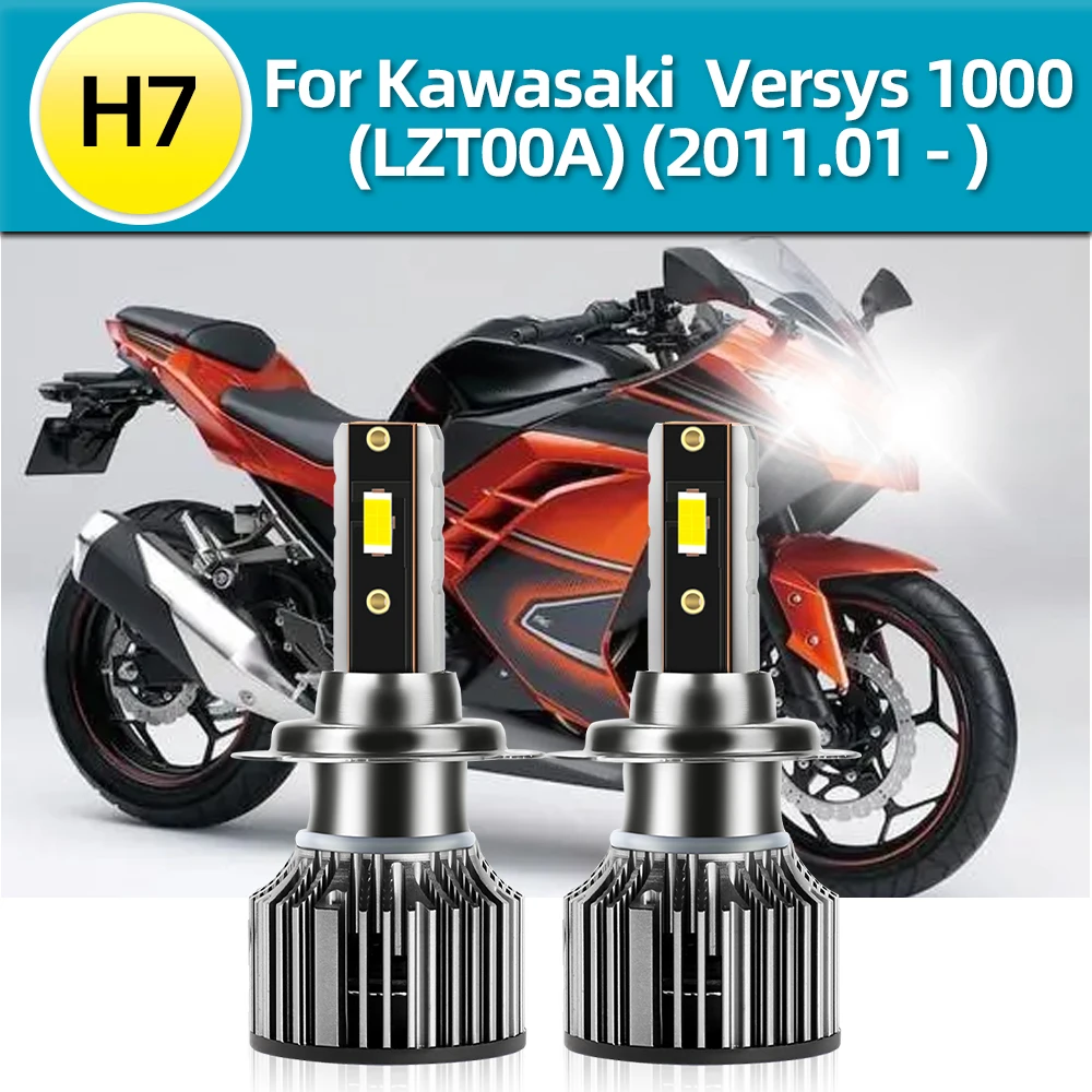 LedMotorcycleHeadlightH7Bulb15000LM12VForKawasakiVersys1000