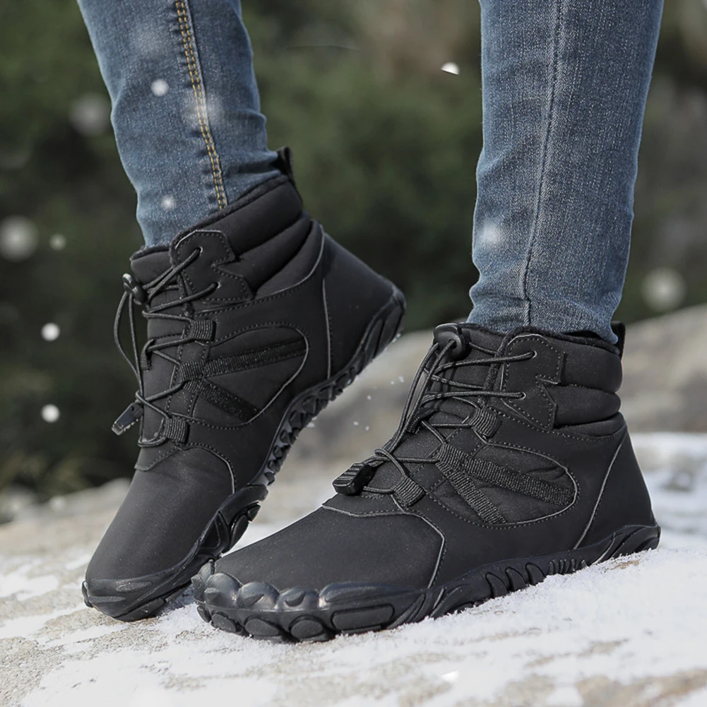 Women Men Winter Booties High-Top Barefoot Trekking Mountain