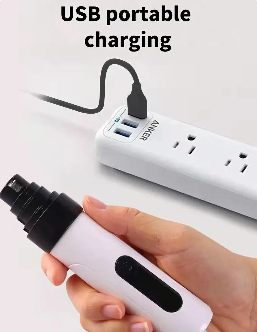 Pet Nail Clipper Electric Dog Nail Clippers Grinders Rechargeable USB Charging Pet Quiet Cat Paws Nail Grooming Trimmer Tools