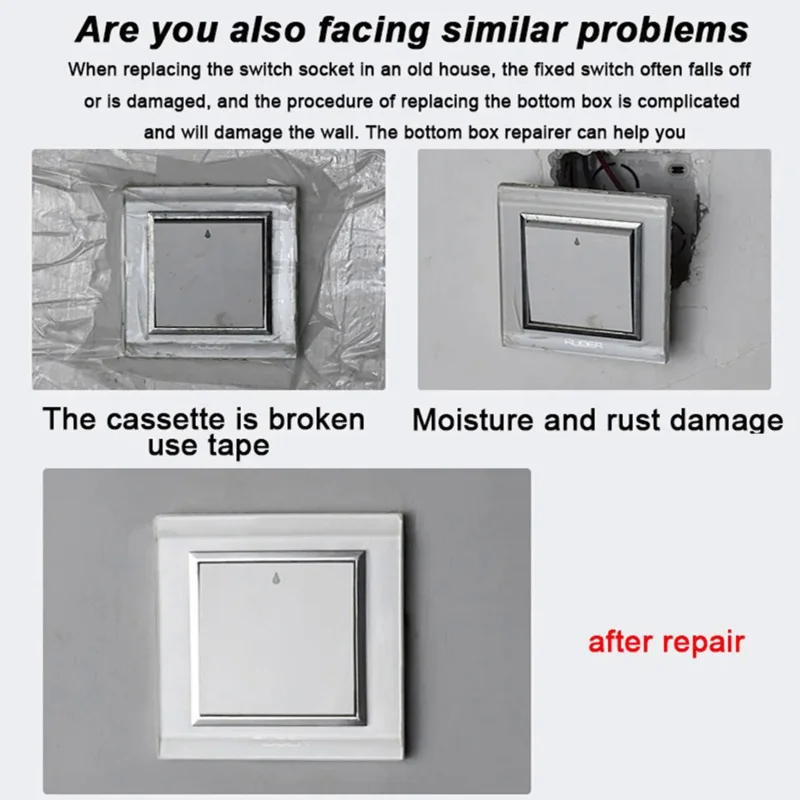 6/10/20 piezas STONEGO-Herramienta de reparaci&oacute;n de caja interruptores montaje en pared 86mm longitud alta resistenc switch box,wall socket box,wall switch socket repairer,electrical box repairer,wall socket repairer,dark box repairer