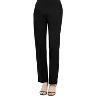 2025 Casual Elastic Waist Slim Straight Trousers Women Stretchy Slimming Black Office Daily Trousers  - Image 4