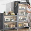 Modern  Multi-layer Kitchen Cabinet Modern Kitchen Rack Storage Cabinet Home Furniture Multifunctional Cabinet for Kitchen X 1