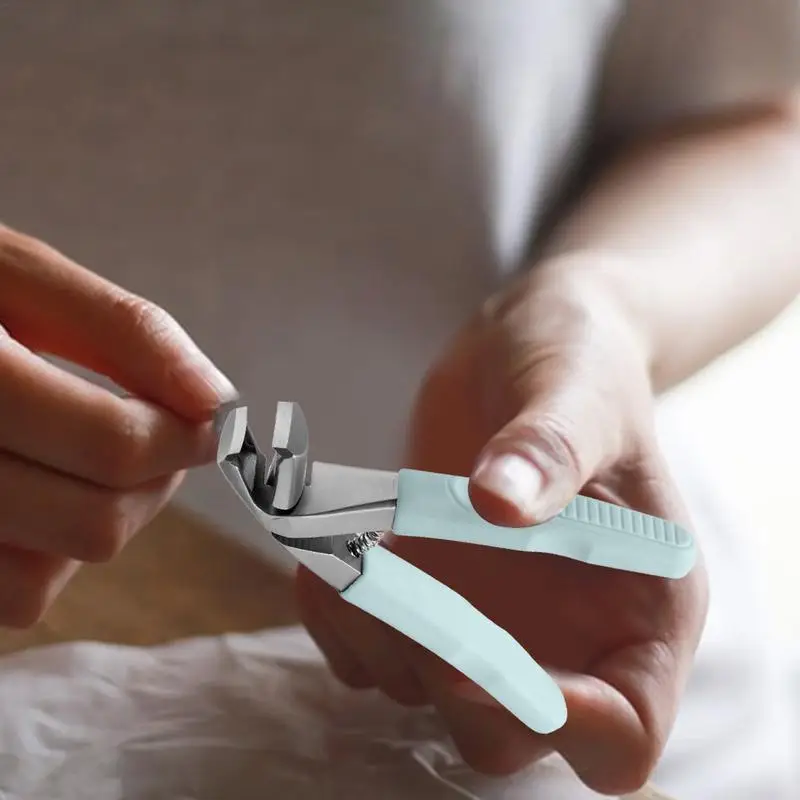 Large Nail Clippers Stainless Steel Wide Jaw Opening Long Handle Toenail Clippers Anti-Splash Angled Head Heavy Duty Fingernail