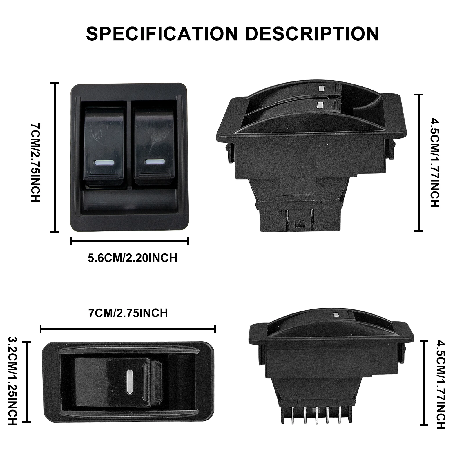 Kit Alzacristalli Elettrici Universale Per Auto A 2 Porte, SUV E Pickup - Conversione Da Manuale A Elettrico, 12V, Completo Di Cablaggio E Interruttori