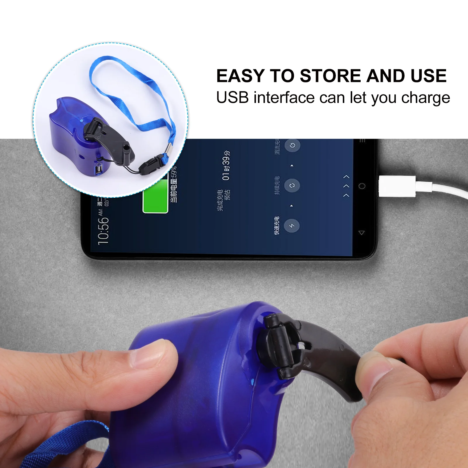 Hand Generator Outdoor Portable Power Supply Crank Emergency Bank Source USB Cell Phone Camping Hand Cranked Generator