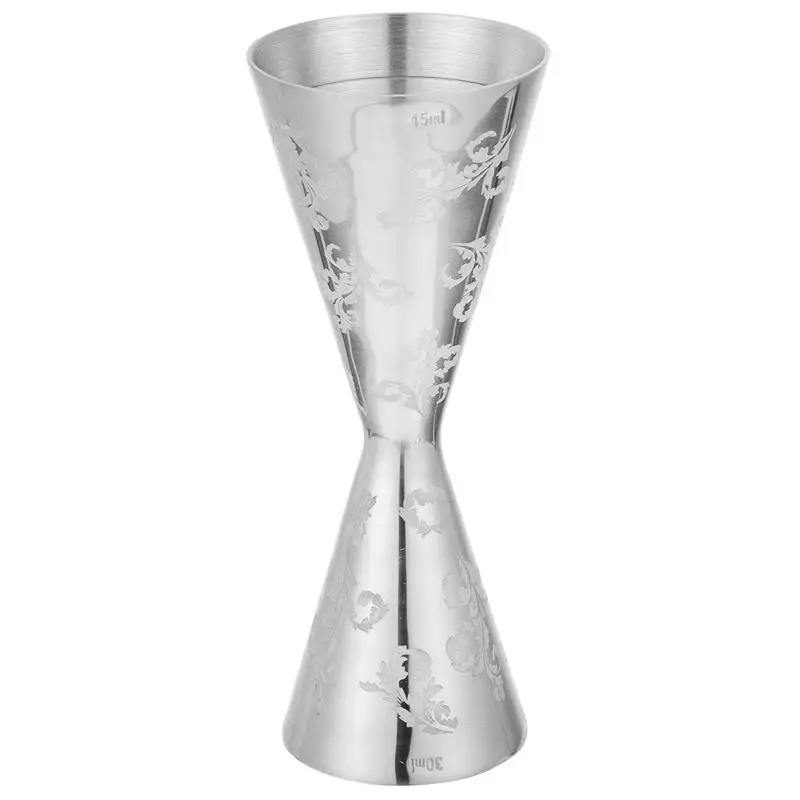 1pc Stainless Steel Bartending Cocktail Ounce Cup Bar Measuring Jigger Scale Double (1oz/2oz) 30ml/45ml |