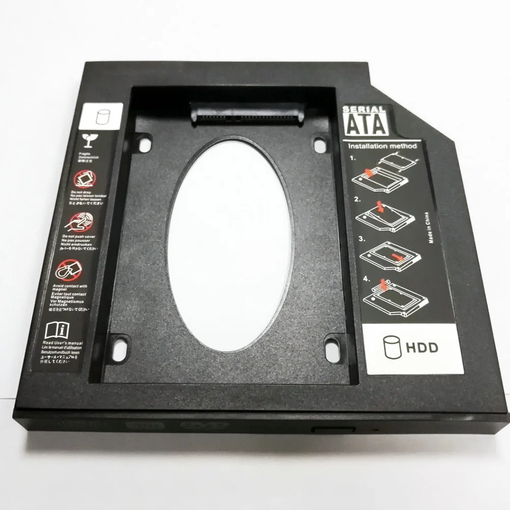 범용 SSD 하드 드라이브 캐디 어댑터 트레이, SATA 3.0, CD/DVD-ROM 광학 베이용, 2 번째 HDD SSD 하드 드라이브 캐디, 9.5mm, 12.7mm