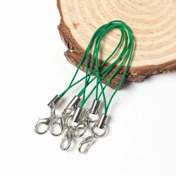 Lanyard Strap Cords with Lobster Clasp for DIY Jewelry and Keychain Accessories - Set of 50/100 Pieces (Dark green)