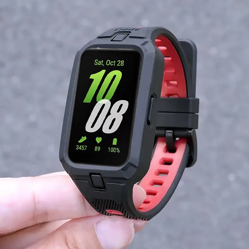 Dual Function Silicone Strap and Case for Smartwatch - Replacement Sport Bracelet and Wrist Band