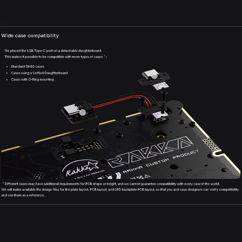 RAKKA 60 ATLAS HE キーボード PCB フォームセット ホール効果