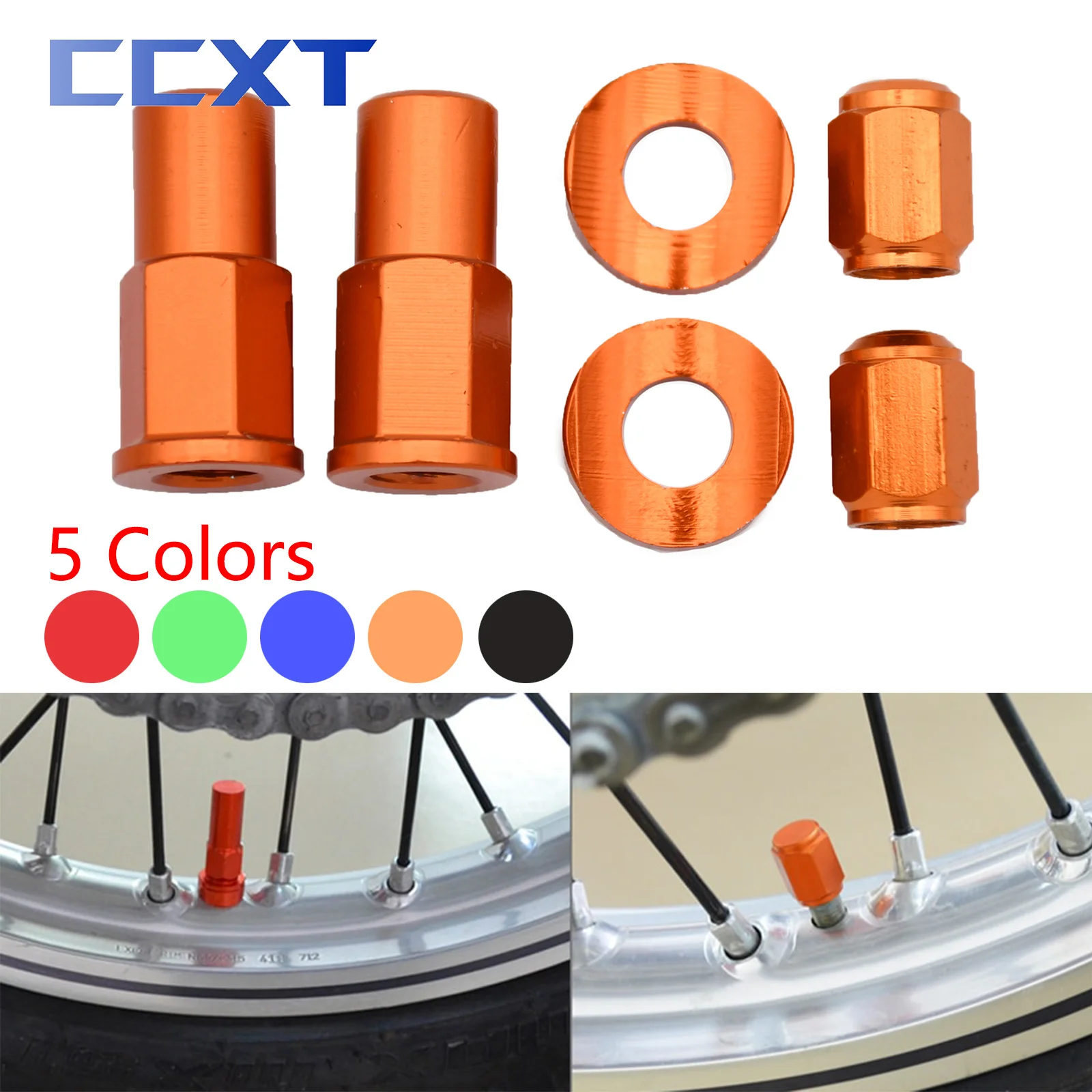 Motocross Rim Lock Nut Motocross Valve Cap Bike Rim Lock Nuts