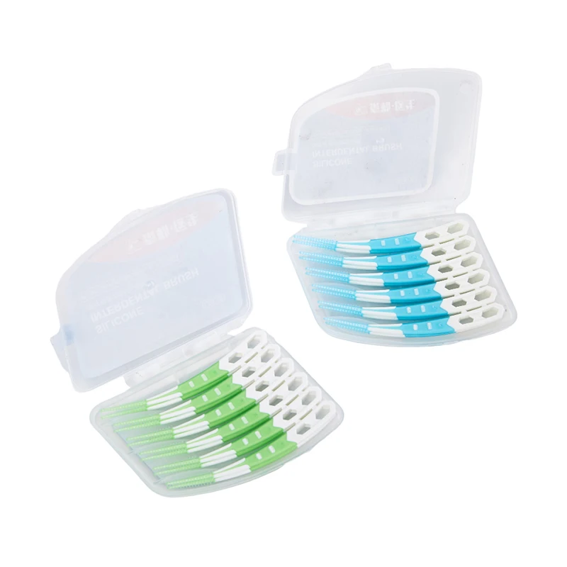 1 Box Interdental Silicone Brushes Teeth Stick Tooth Picks Dental Cleaning Brush Teeth Care Dental floss