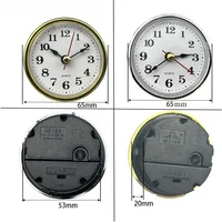 Classic Clock Craft Quartz Movement 2-1/2" (65mm) Round Clocks Head Insert Roman Number Mayitr Little Clock Arabic Numbers 2