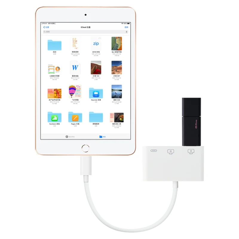 Lightning USB OTG untuk Apple iPad Pro Air Mini