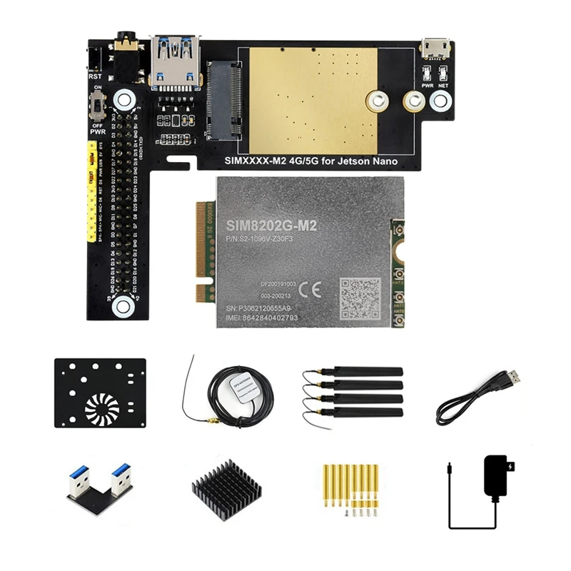 

SIM8202G M2 5G Module For Jetson Nano 5G/4G/3G Expansion Board For Regions With 5G Sub-6G Signal Coverage