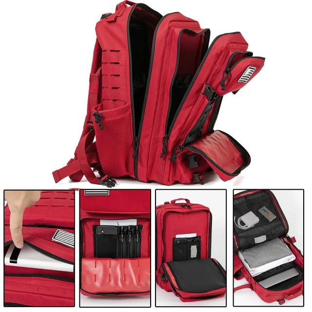 25L/45L Tactical Backpack Outdoor for Women/men Laser Cut Molle Hiking 3Day pack School Bag Gym Rucksack with Dual Cup Holder 5