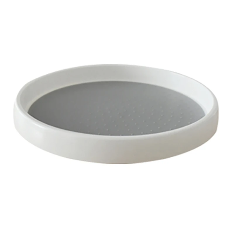 

1 шт., круглая вращающаяся поднос для хранения кухонных приправ, органайзер для домашней косметики из термопластичной резины, Удобная Нескользящая стойка для специй и закусок