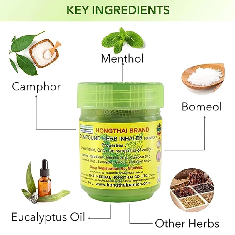 Thai Herbal Medicine Inhalation Nose Care Tools Health 1 Bottle