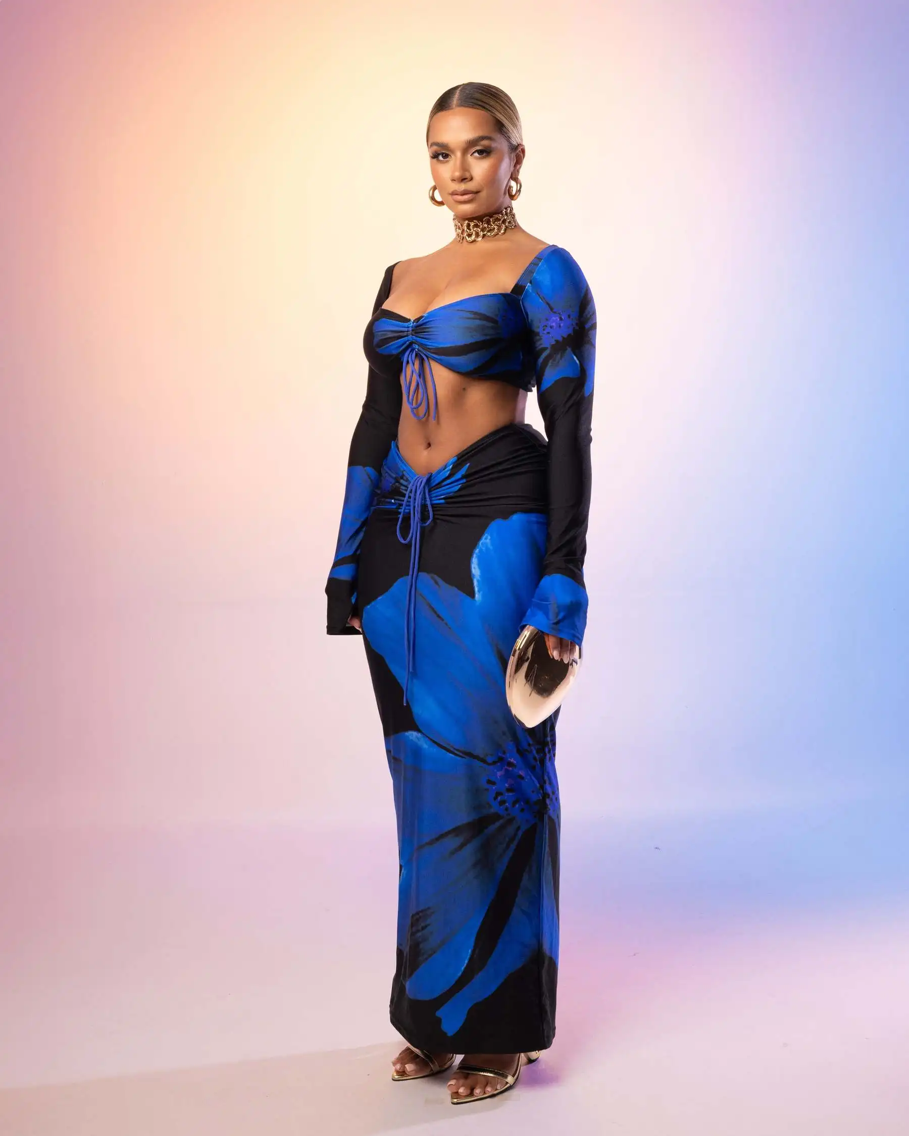"_GRACES"_ Maxi Skirt - Blue Black (1).jpg