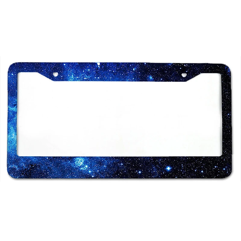 Starry Sky Aluminum Alloy Car License Plate Cover – Waterproof American Standard Frame 2