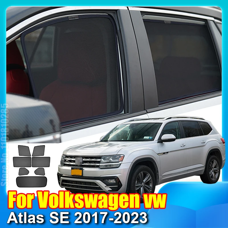 

For Volkswagen VW Atlas SE 2017-2023 Magnetic Sunshade Car Shield Front Windshield Curtain Rear Side Window Visor