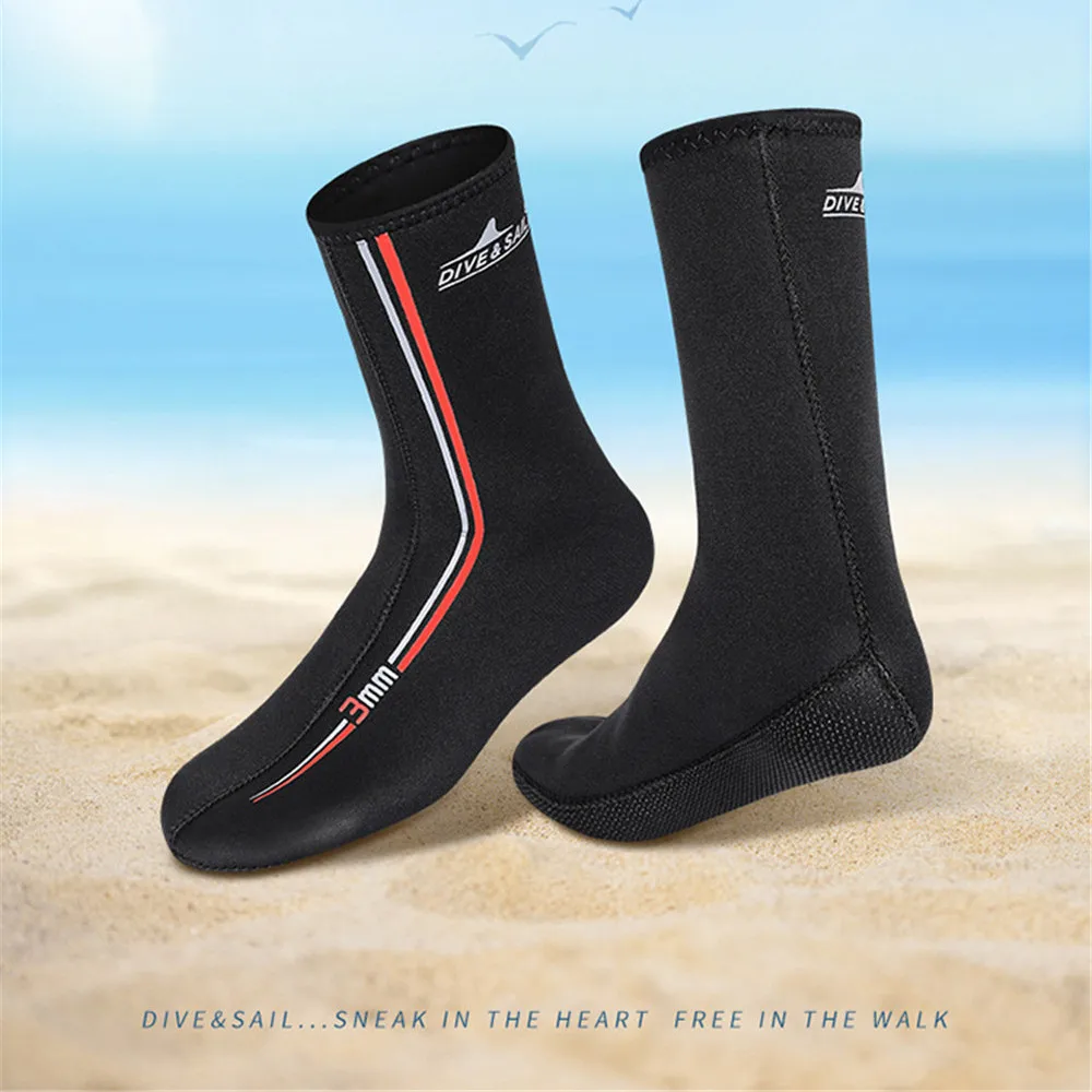

3mm Neoprene Boots Fishing Hunting Socks Water Boots Non-slip Beach Fisher Shoes Warming Snorkeling Diving Sea Socks For Adult