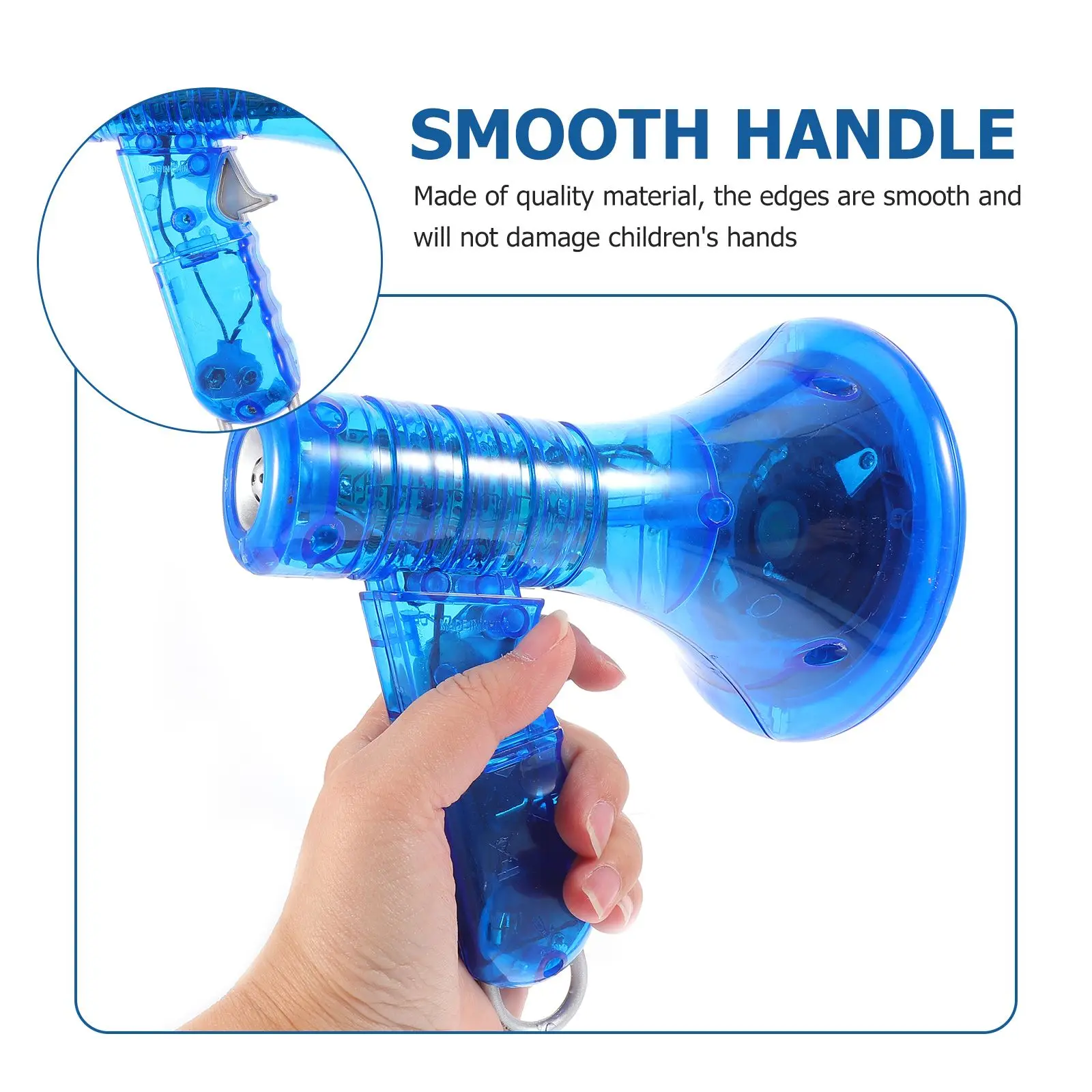 Handheld Voice Changer Speaker Plastic Trumpet Megaphone Kids Toy Abs Material Safe Environmental Bright Design Intellectual