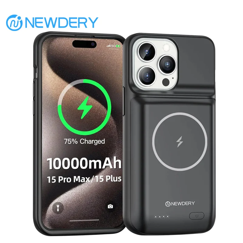 NEWDERY Battery Case for iPhone 15 Pro Max,iPhone 15 Plus Wireless