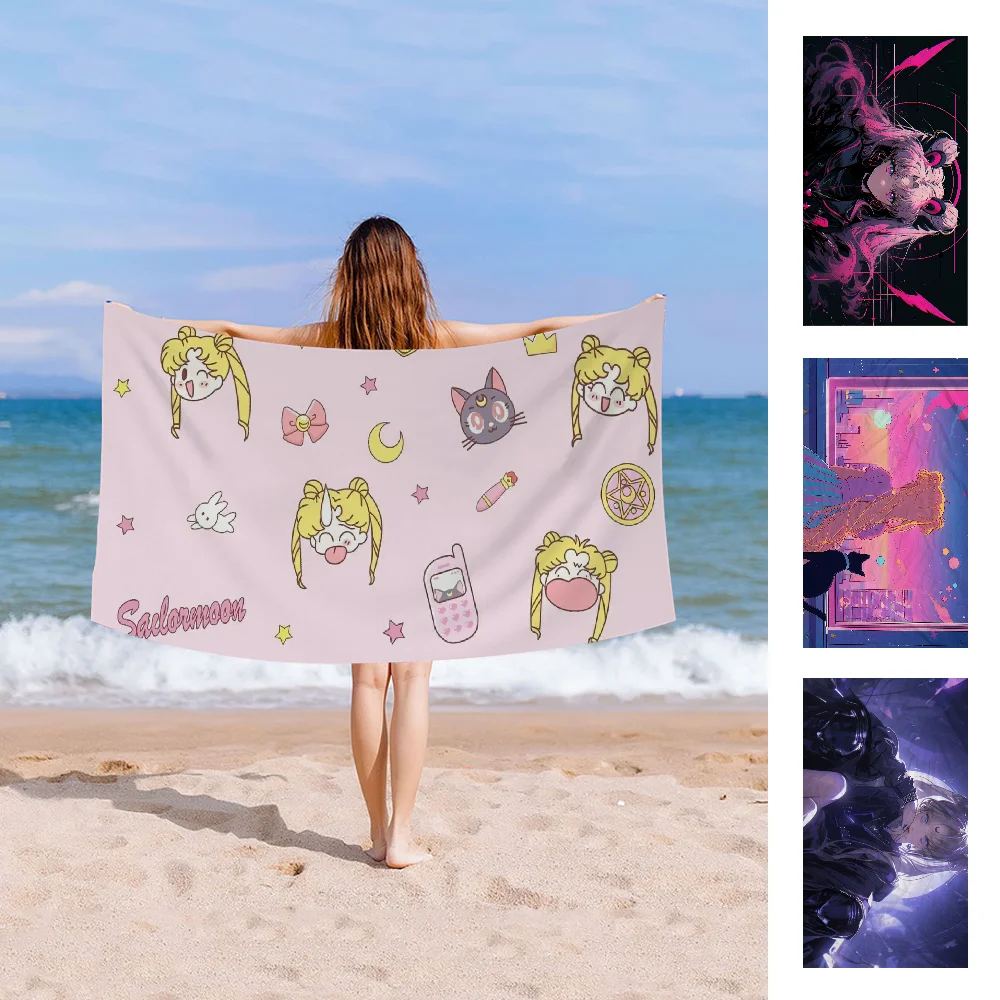 S-sailorES M-moonES Towel Microfiber Beach Towel Absorbent Quick dry Soft Yoga Swimming Resort Mountain Climbing Towel 2