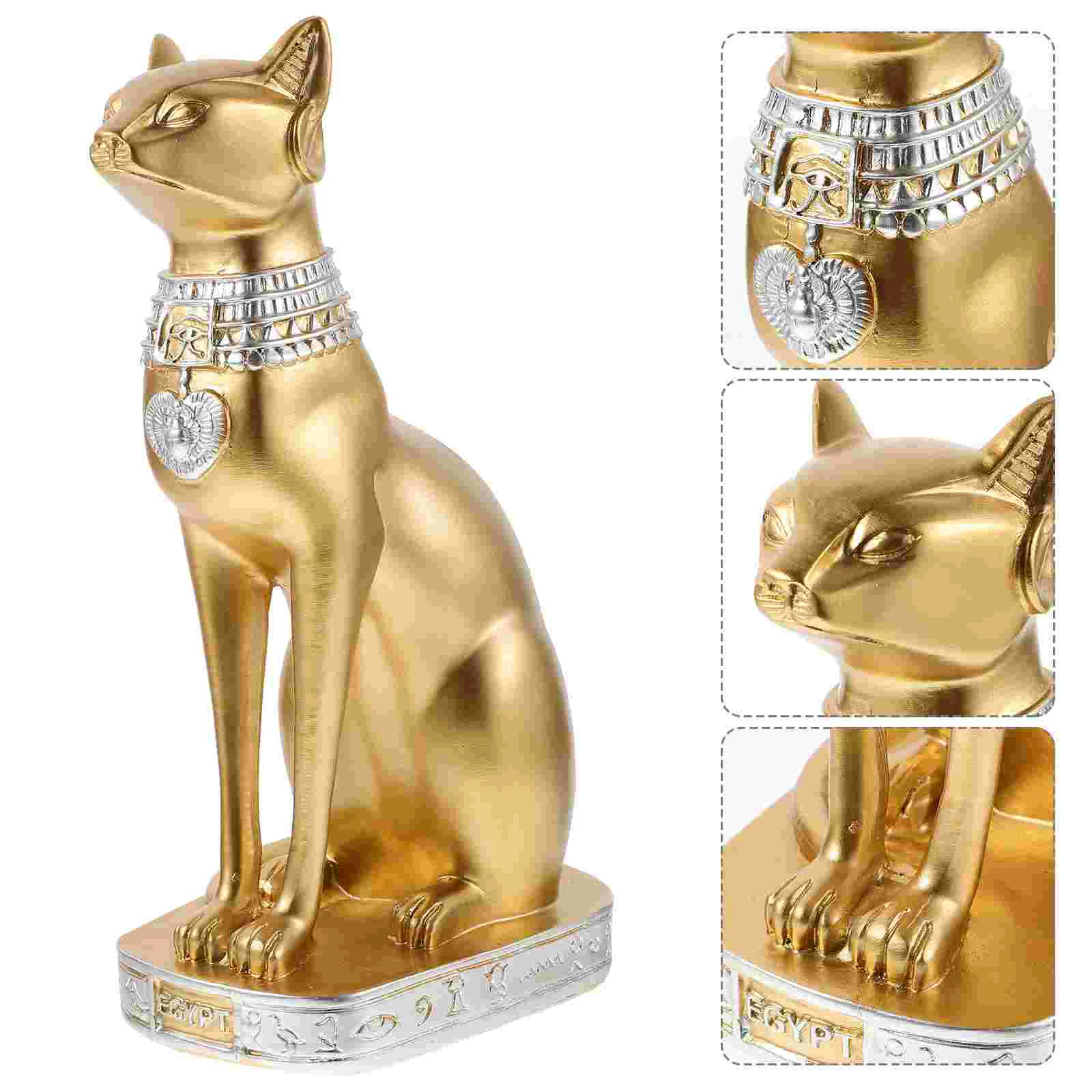 

Egypt Cat Statue Egyptian Figurine Cat Goddess Statue Resin Crafts Statue Ornaments Cute Novelty Cat