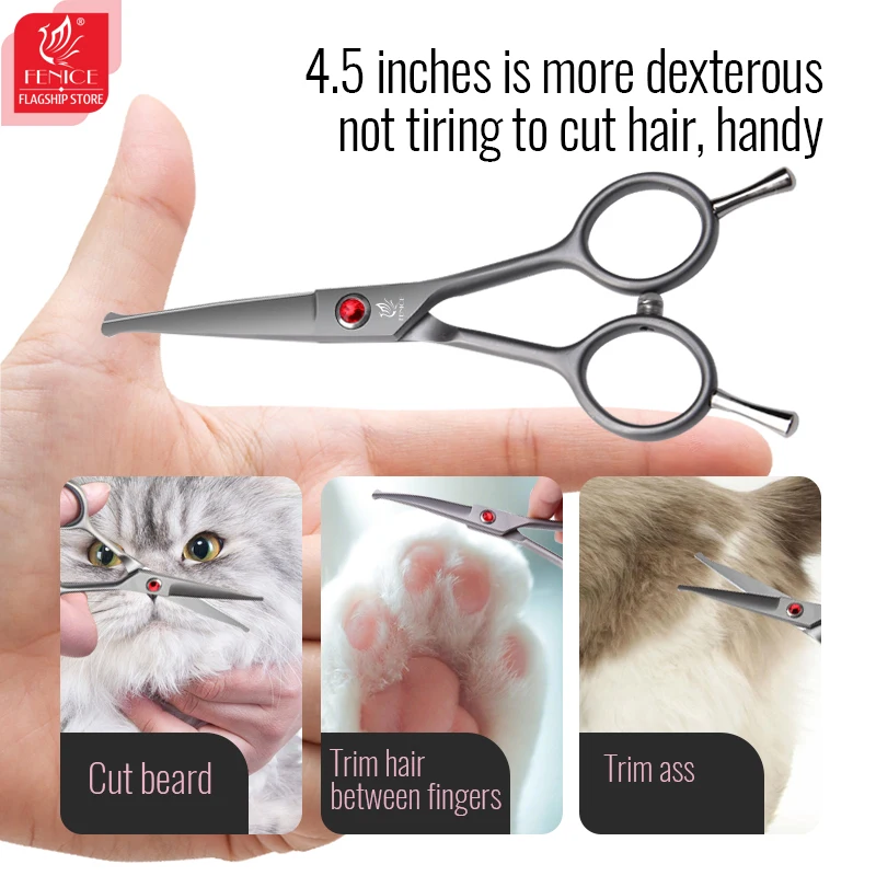 Dog Grooming Scissors 4.5 Safety Round Tip for Pet Dog Cat