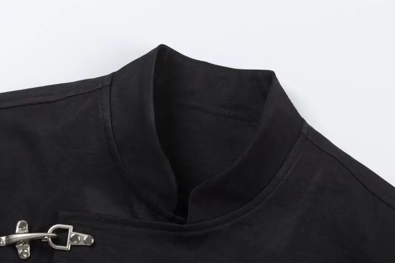 Description Picture 4 of item2024 Autumn New Blazer Men Women Stand Collar Metal Buckle Loose Casual Streetwear Fashion Suit Jacket Blazers Cityboy Clothing