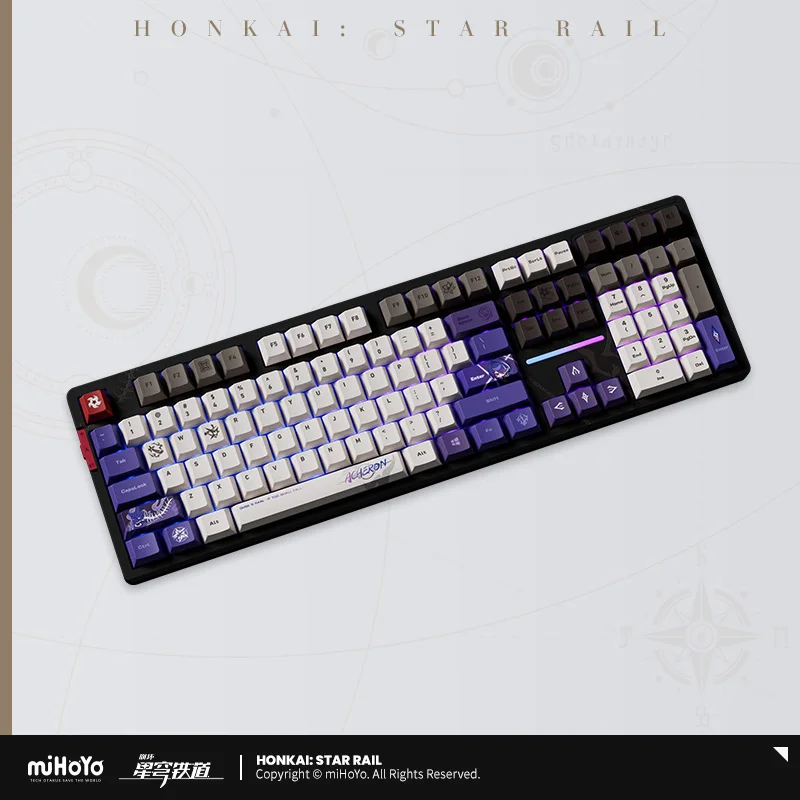 Honkai 스타 레일 아체론 기계식 키보드, 트라이 모드 RGB 블루투스 무선 키보드, 108 키, 핫 스왑, 맞춤형 게이머 액세서리
