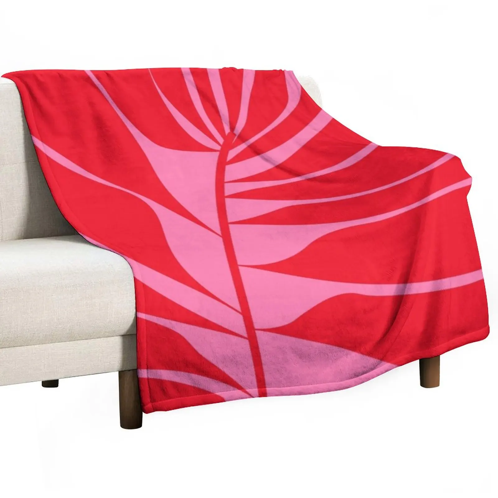 

Pink and Red Leaf Throw Blanket Giant Sofa halloween Blankets